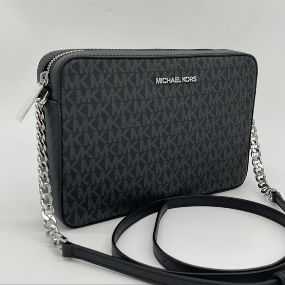 Michael Kors EW Crossbody Bag Black Leather - Picture 3 of 9